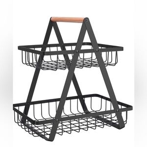 Brand new Two-Tier Black Metal Organizer